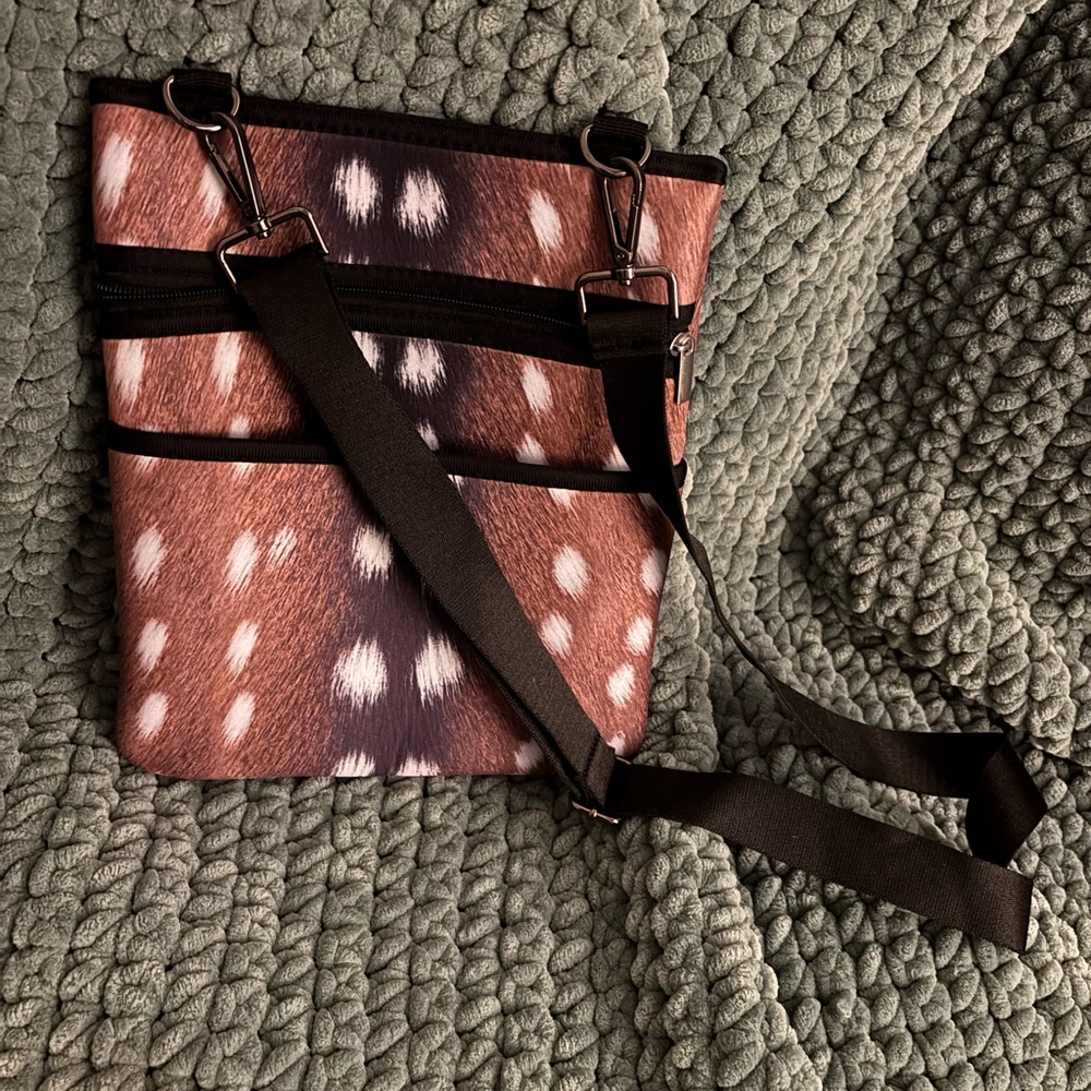 Axis Deer Print Crossbody Bag